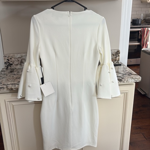 Lulu's White Bell Sleeve Dress - Picture 4 of 4